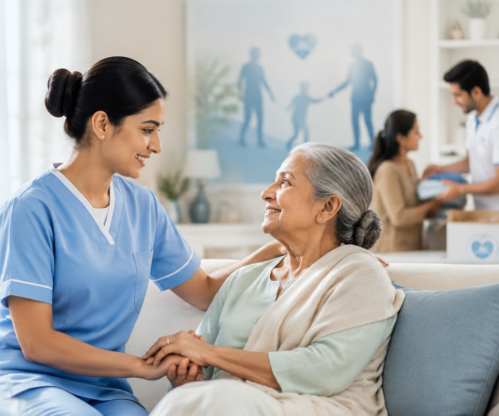 Professional nursing support at home